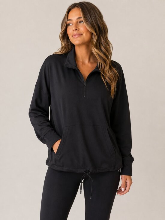 Prana Tops - prAna Railay Pullover Black Quarter Zip Size XL Style 1970411